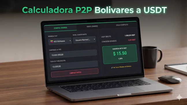 Calculadora P2P Bolívares a USDT ArbiTrack Pro