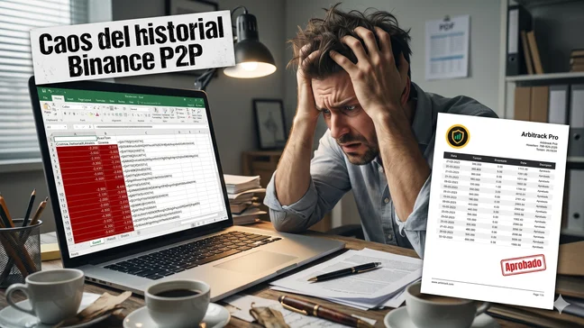 El caos del archivo de exportación de Binance P2P