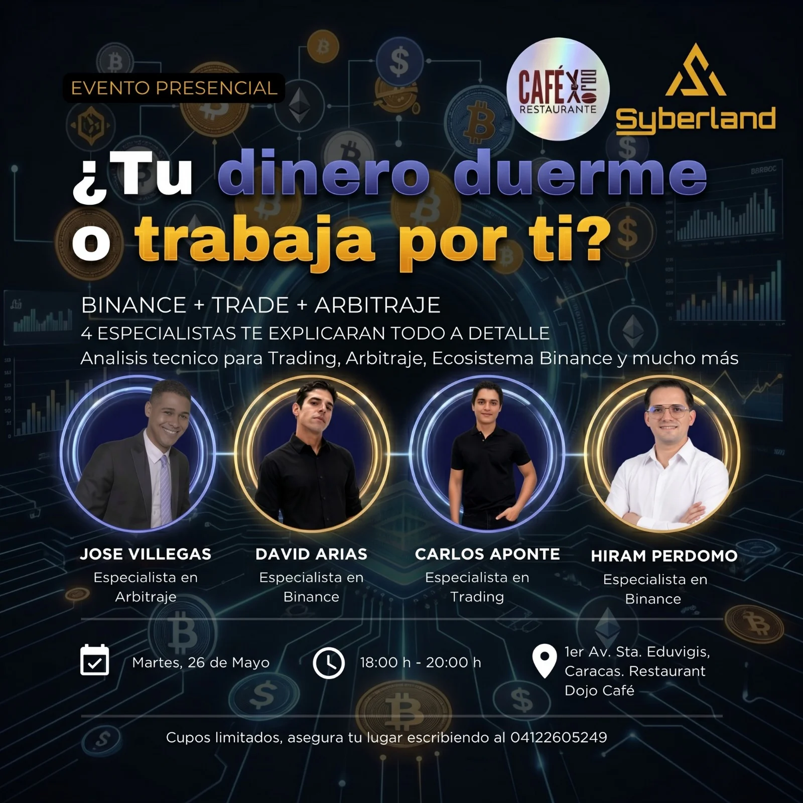 Banner oficial del evento de profesionalización en Caracas
