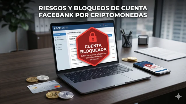 Riesgos y bloqueos de cuenta Facebank por criptomonedas