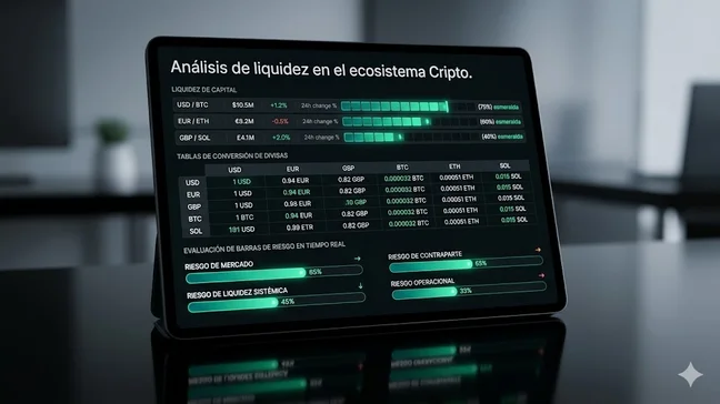 Panel de control financiero mostrando indicadores de sobreventa extrema en carteras digitales