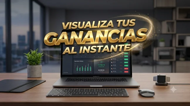 Visualiza tus ganancias al instante