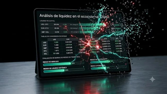 Concepto abstracto de datos contables de Excel rompiéndose con alertas rojas y flujos de capital desordenados